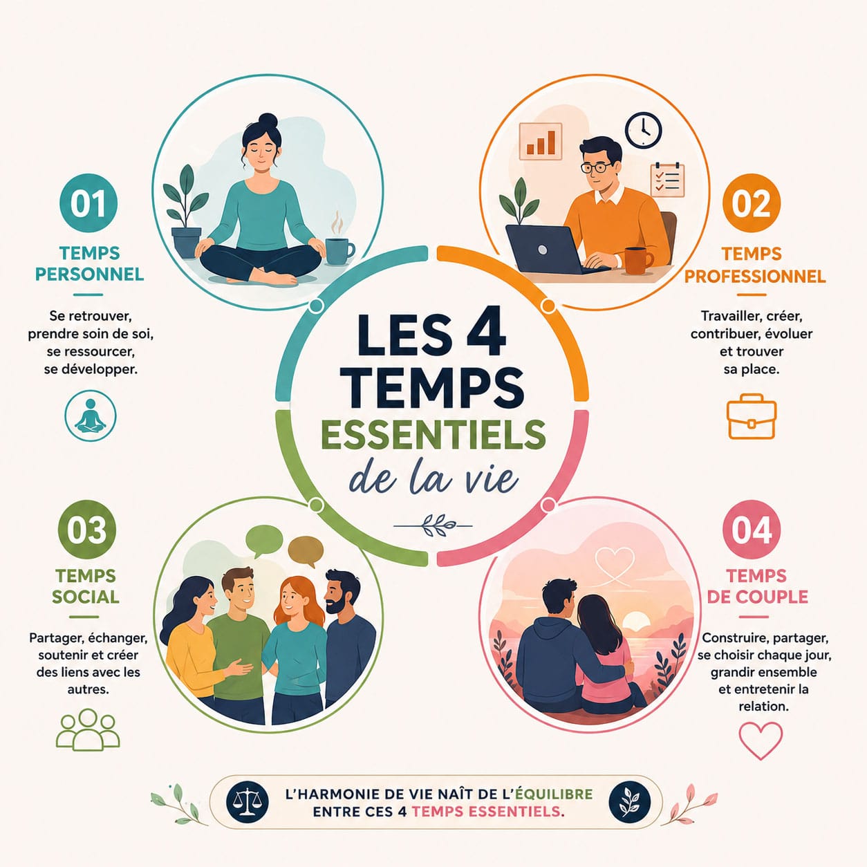 Les 4 temps de la vie
